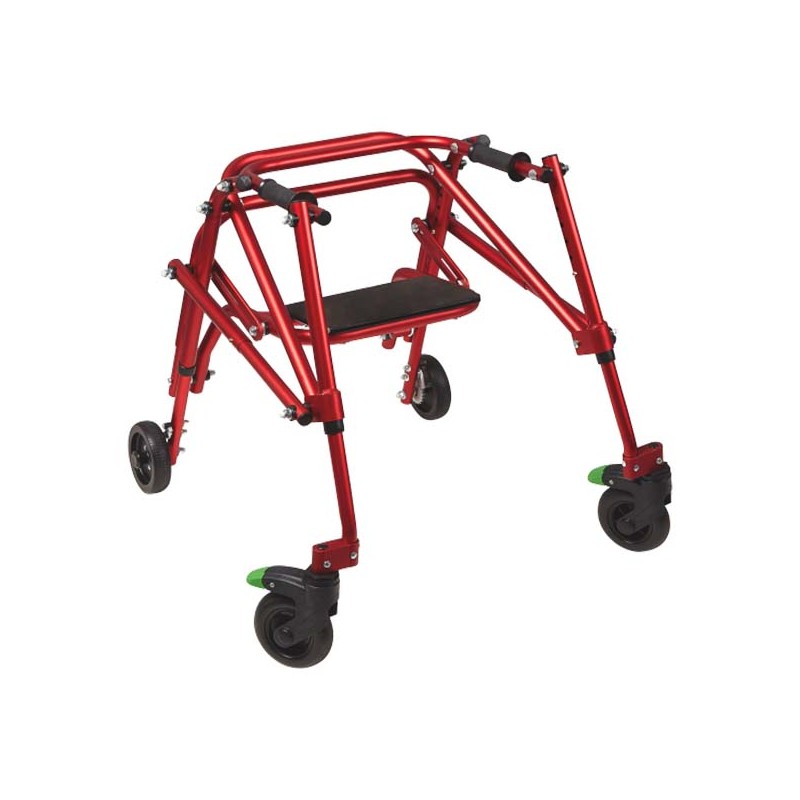 Andador posterior klip con asiento rojo