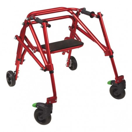 Andador posterior klip con asiento rojo