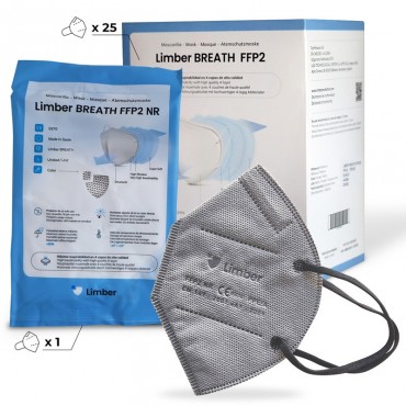 Special Offer|FFP2 Face Mask Made in Spain - Limber Breath - 100 FFP2 Box- GREY