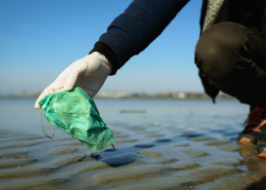 contaminación playas mascarillas